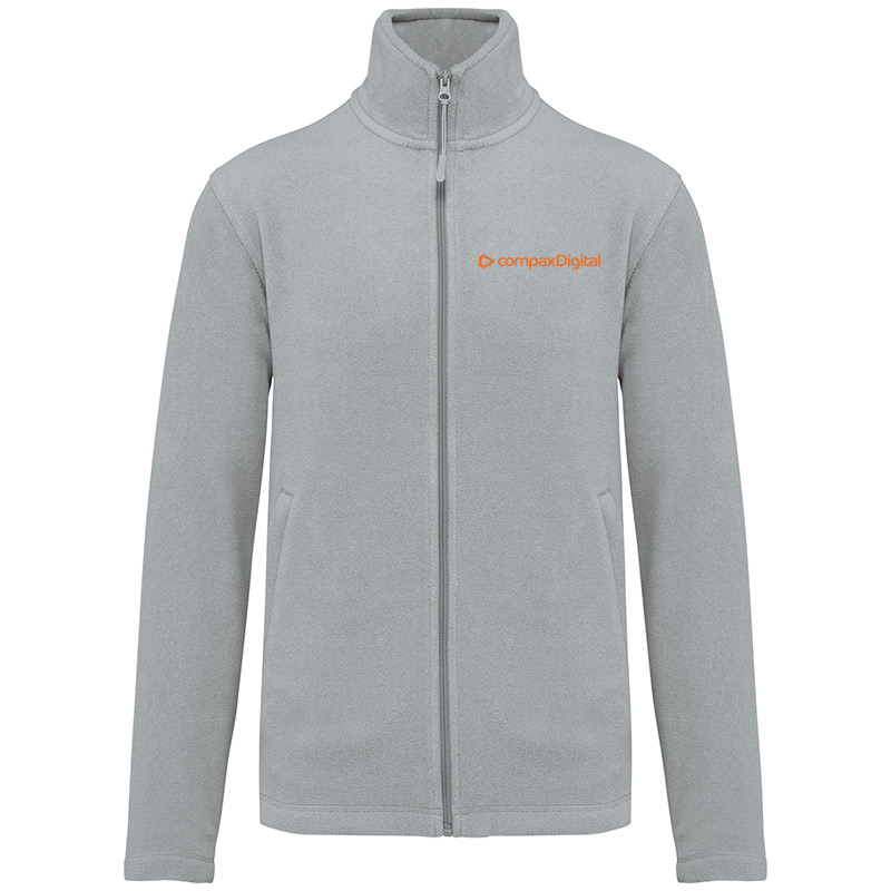 compax-Fleecejacke-Herren-hellgrau